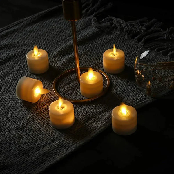 6-teiliges Set realistische flammenlose LED-Kerzen mit Fernbedienung