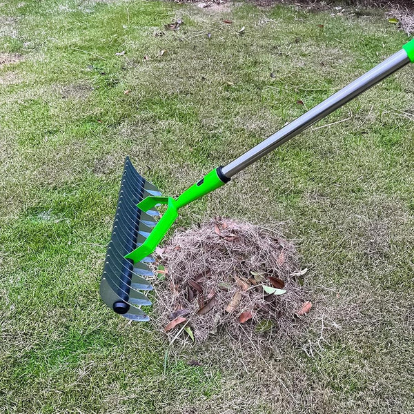 Langer Rechen zum Entfernen von abgestorbenem Gras (Dethatching)