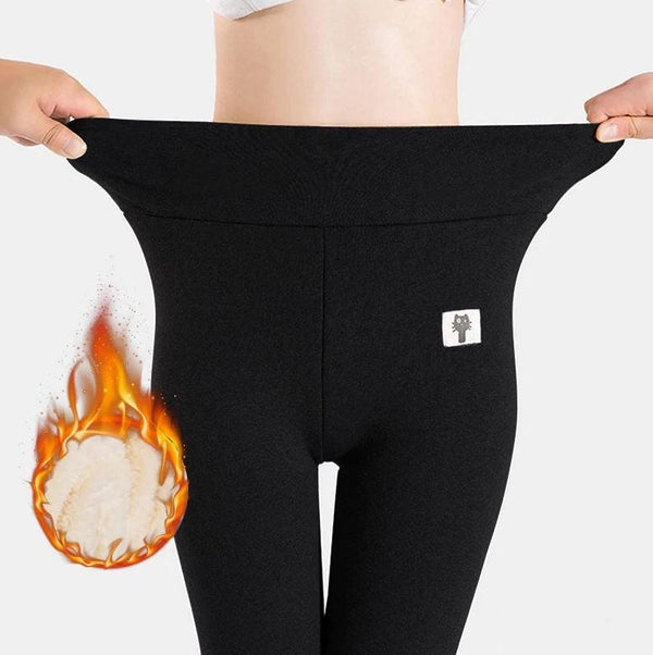 Gefütterte Damen-Winterleggings aus Fleece