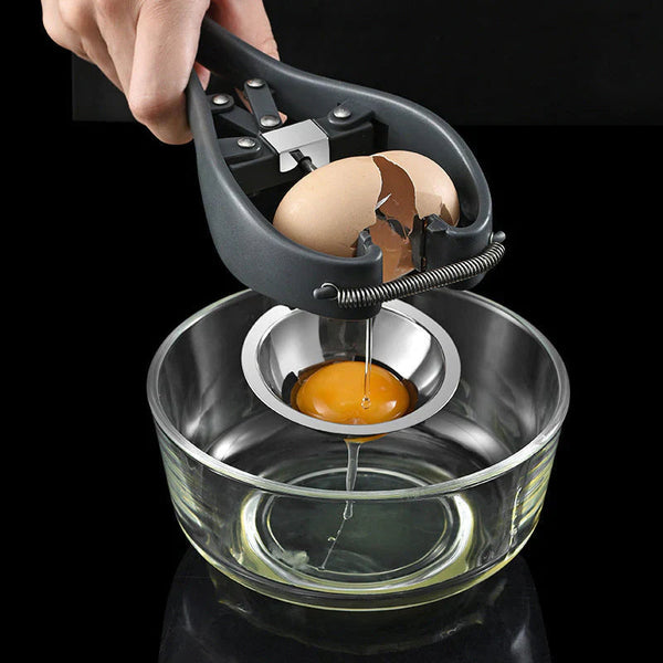 Edelstahl Eierschneider mit Öffnungsmechanismus