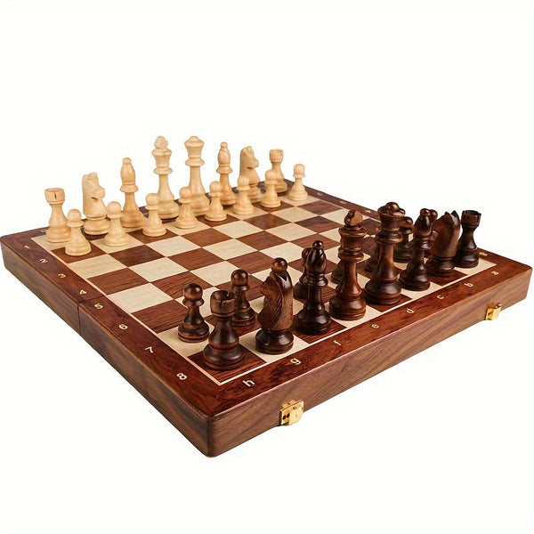 Hochwertiges Holz-Schachspiel – Ideal für Zuhause und Unterwegs