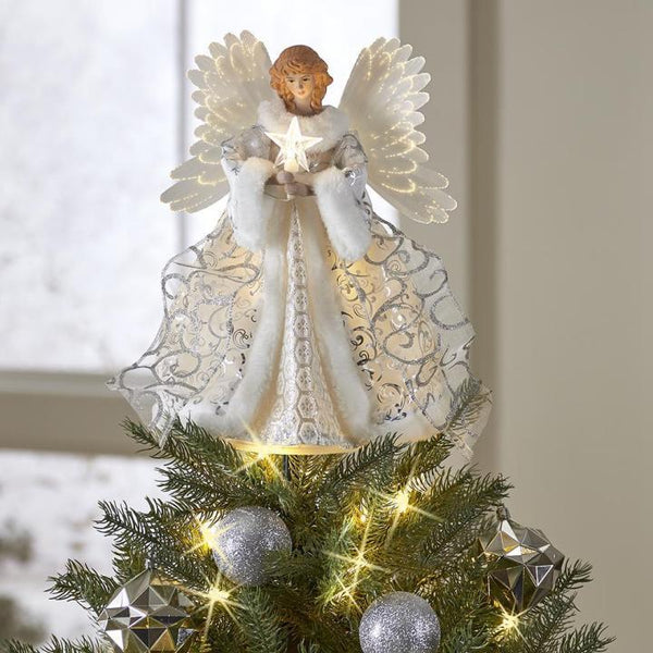 Animierter Weihnachtsbaum-Spitzenaufsatz – Himmlischer Engel