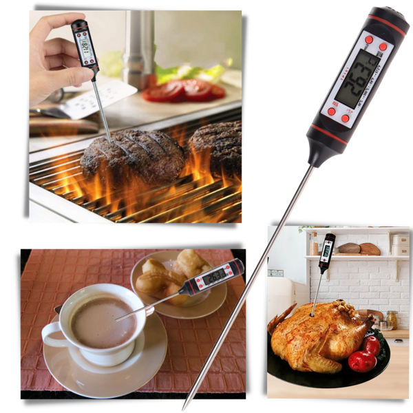 Digitales Lebensmittel-Thermometer für präzise Temperaturmessungen