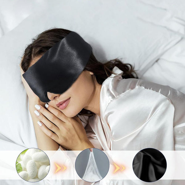 Luxuriöse Schlafmaske aus reiner Seide