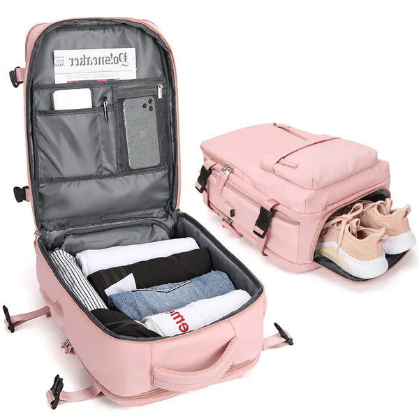 Reise-Handgepäckrucksack mit Schuhfach