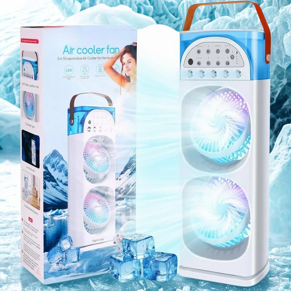 Tragbare Mini-Klimaanlage mit Luftbefeuchter und LED-Beleuchtung