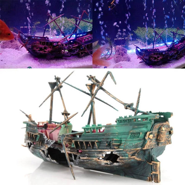 Große Aquarium-Dekoration - Versunkenes Schiff