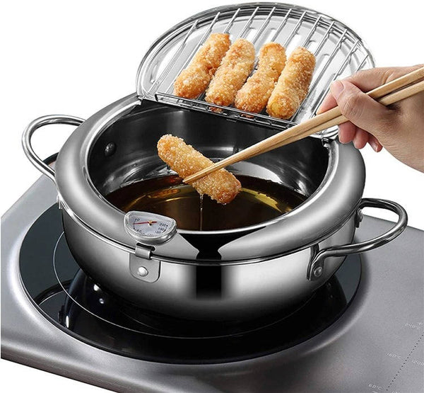 Japanischer Frittiertopf aus Edelstahl