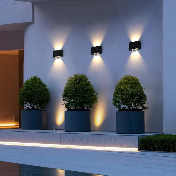 Energieeffiziente LED-Solar-Wandleuchte für den Außenbereich