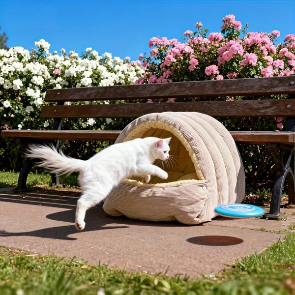 Warme arktische Fleece-Höhle für Katzen