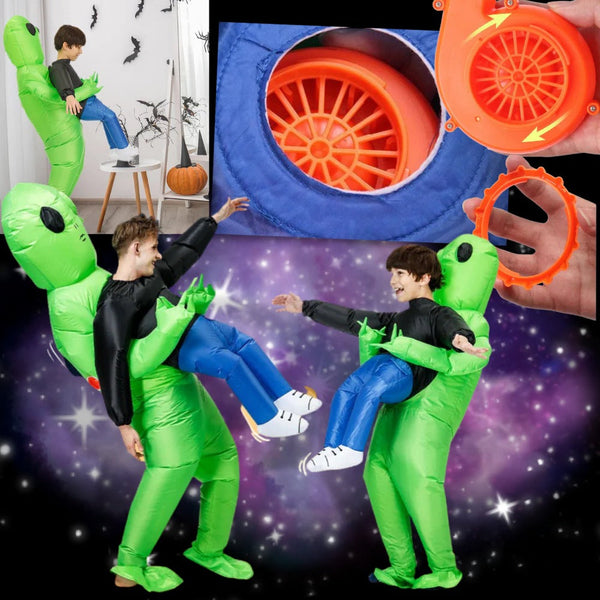 Aufblasbares Alien-Kostüm für Erwachsene und Kinder