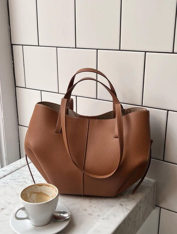 Vintage Damen-Einkaufstasche | Geräumige Schultertasche