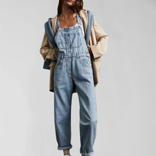 Modischer Damen-Jeans-Jumpsuit
