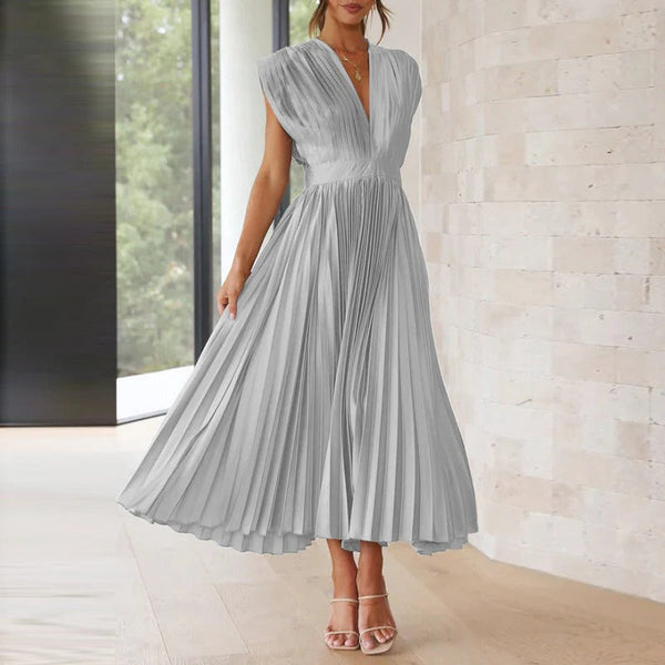 Elegantes V-Ausschnitt Kleid