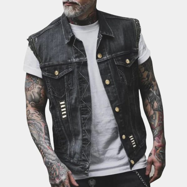 Herren Retro Jeansweste