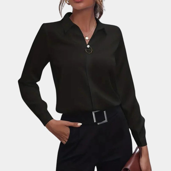 Elegante, schlichte Damenbluse