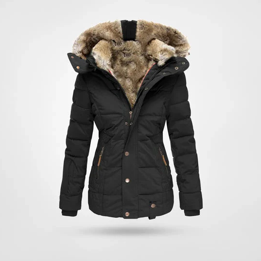 Warme, modische Winterjacke mit Innenfutter und Kapuze