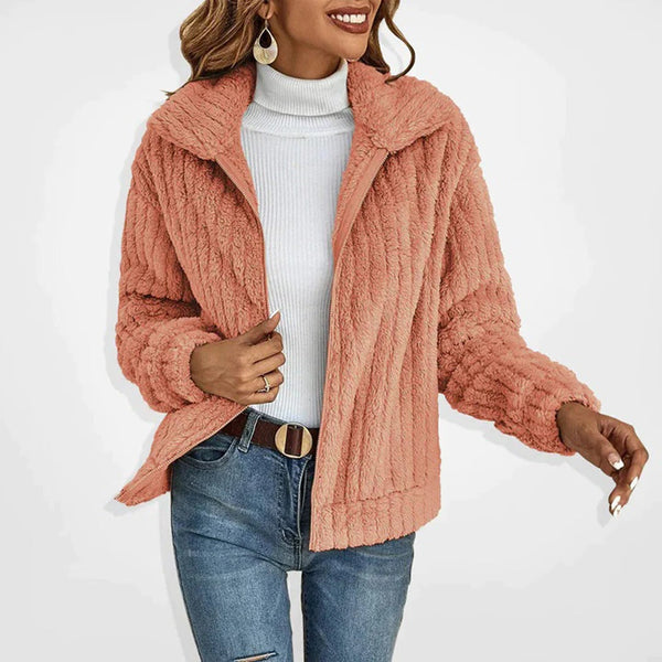 Eleganter Damen-Strickcardigan aus Fleece