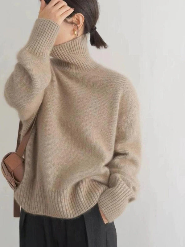 Warmer und bequemer Rollkragenpullover aus Merinowolle