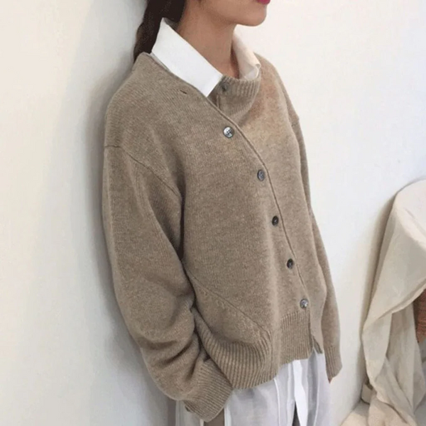 Kaschmirjacke mit Knopfdetails