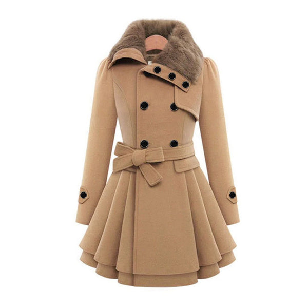 Warmer und langer Wintermantel für Damen