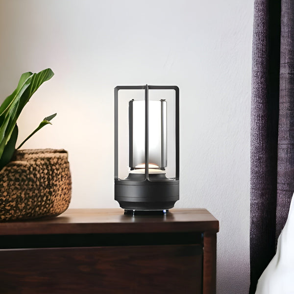 Moderne kabellose nordische Tisch- und Nachttischlampe mit Touch-Steuerung