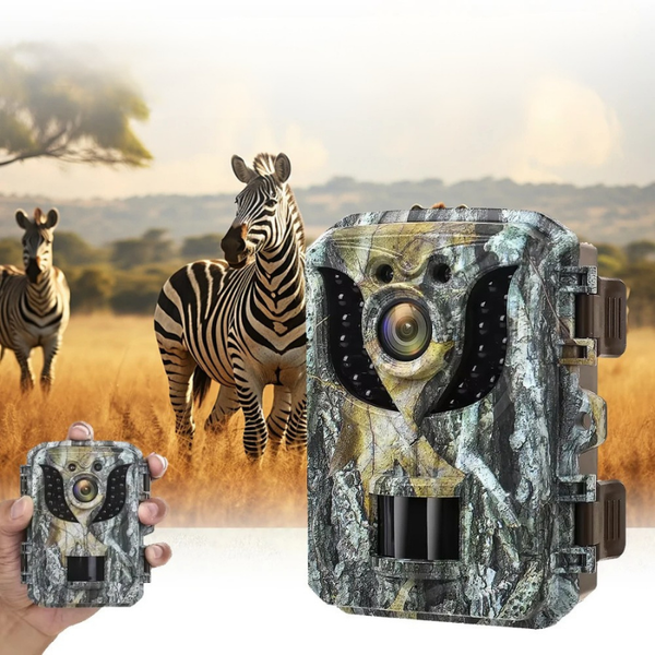 Kompakte Wildkamera mit HD-Infrarot-Nachtsicht