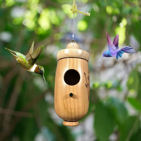 Handgefertigtes hölzernes Kolibri-Haus – Ein ideales Geschenk für Naturliebhaber