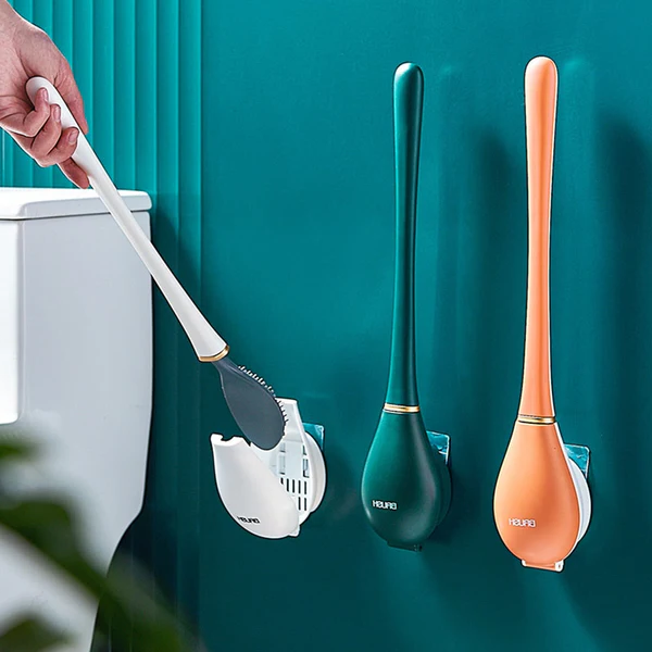 Weiche Silikon-Toilettenbürste mit ergonomischem Griff