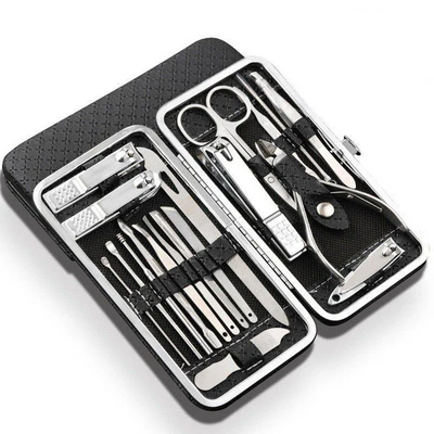 19-in-1 Edelstahl Maniküre-Set und Nagelknipser-Kit