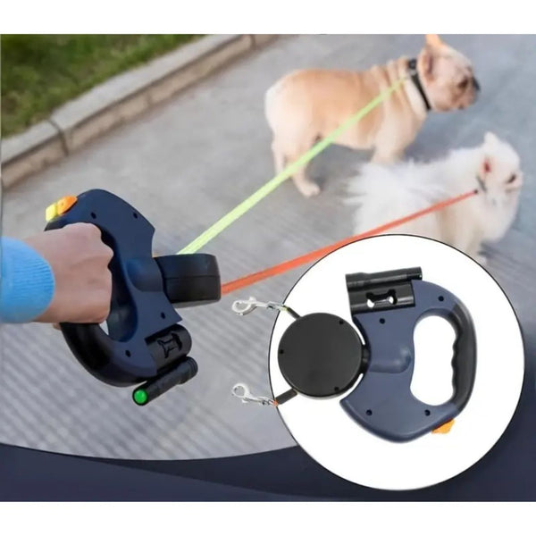 Anti-Verhedderungs-Doppelleine für Hunde