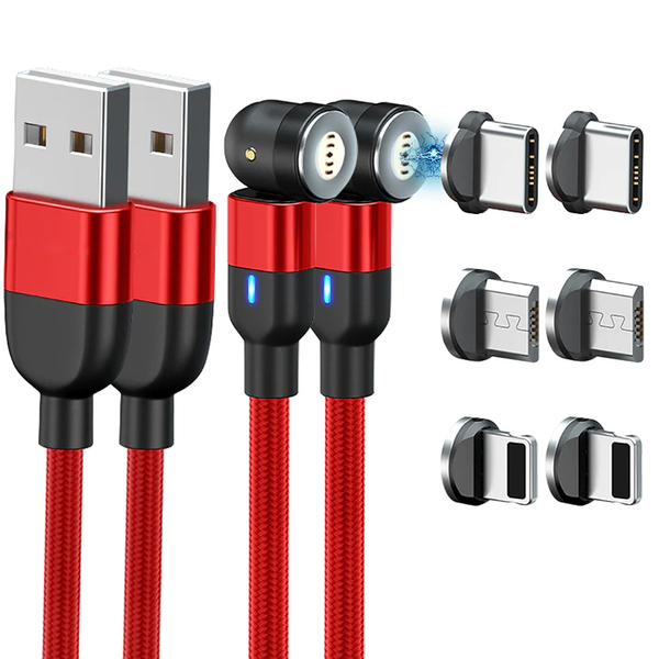 Vielseitiges 3-in-1 Ladekabel 3.0 für iPhone, Android und USB-C Geräte